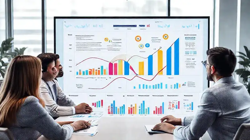 Equipo estratégico analiza datos competitivos