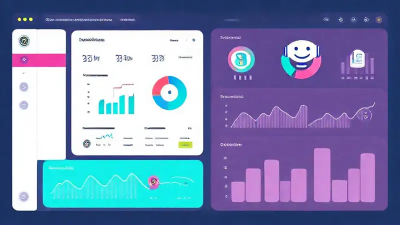 Interfaz analítica, diseño claro y feliz
