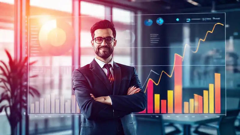 Un líder empresarial analiza con éxito