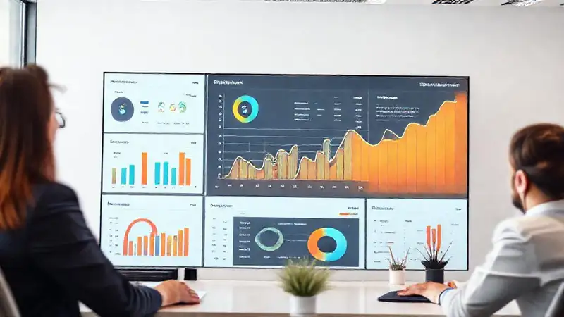 Un panel de control moderno muestra éxito