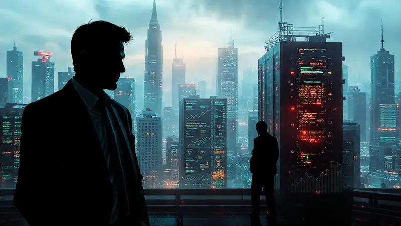 Una ciudad futurista refleja ansiedad tecnológica