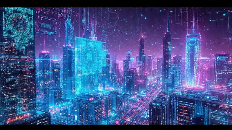Una ciudad futurista, tecnológicamente avanzada e intensa