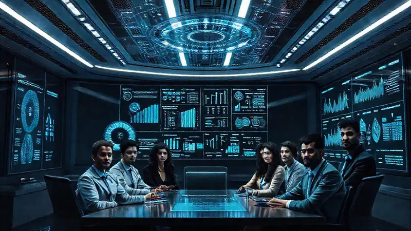 Un futuro de oficina tecnológico y serio