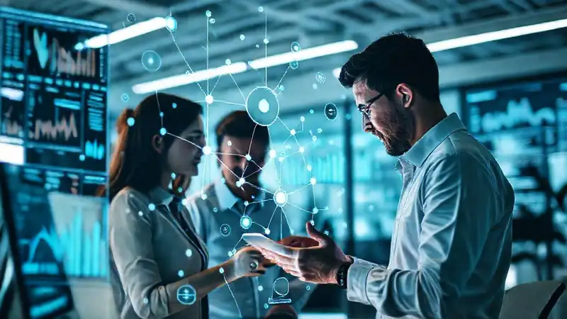 Equipo analítico visualiza datos con enfoque