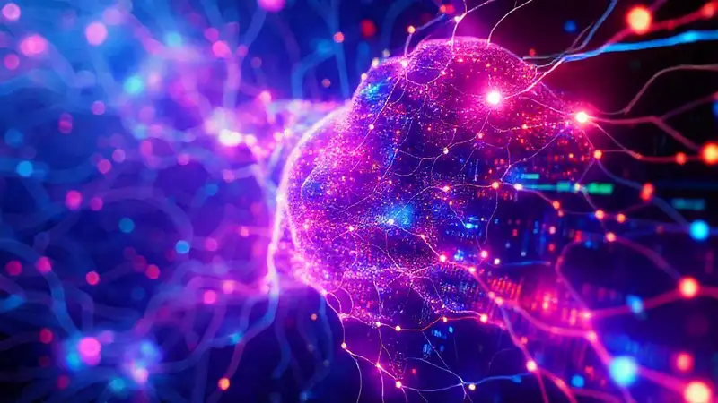 IA visual futurista interactiva y colorida