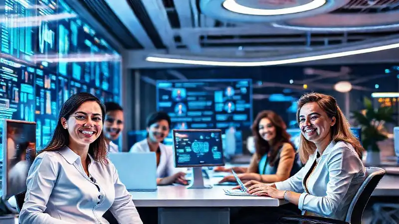 Un futuro de oficina optimista y tecnológico