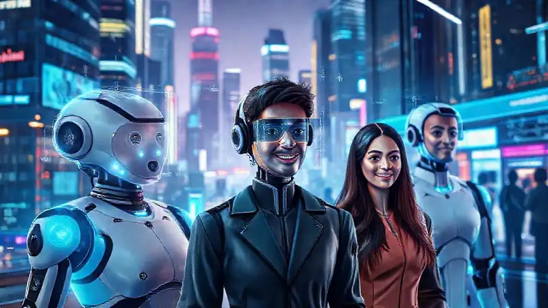 Una ciudad futurista y vibrante