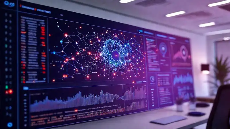 IA optimista visualiza datos empresariales modernos