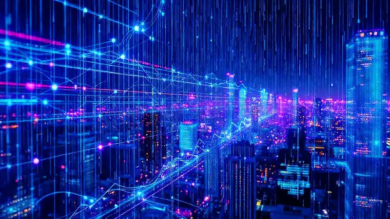 Visualizaciones digitales futuristas y dinámicas