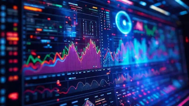 Interfaz de datos moderna y vibrante
