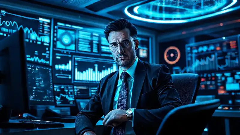 Un despacho futurista analiza datos visuales