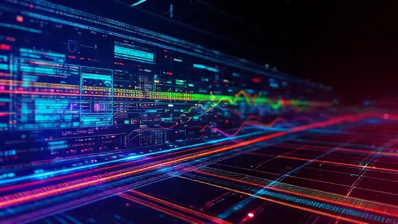 Interfaz futurista visualmente impactante y digital