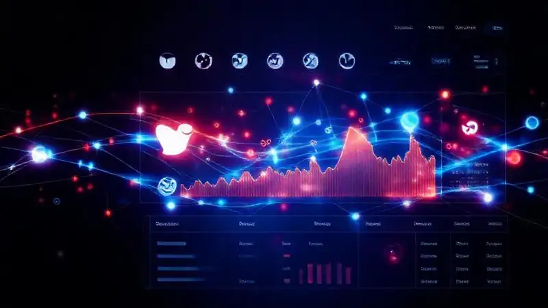 Redes digitales futuristas y coloridas