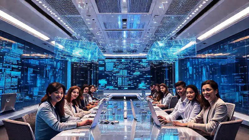 Oficina futurista: tecnología