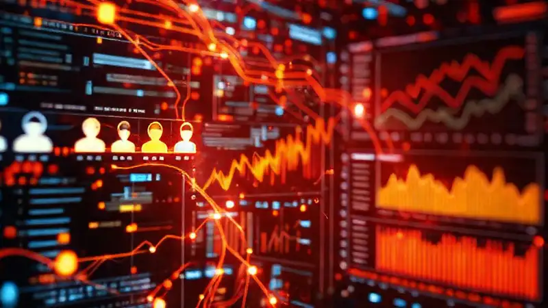 Visualización de datos futurista e informativa