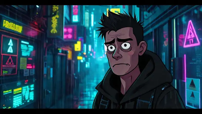 Ciudad cyberpunk sombría