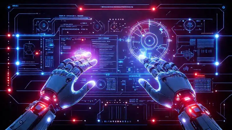 Interfaz futurista digitalmente brillante y tecnológica