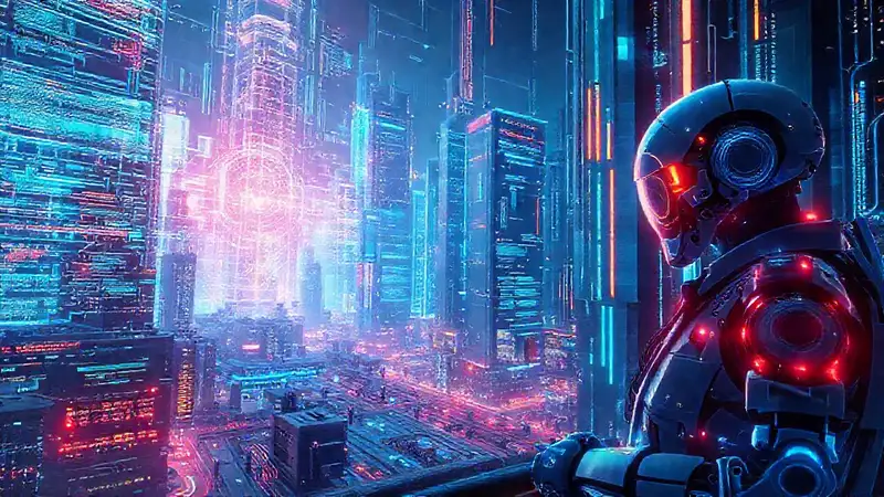 Una ciudad futurista, tecnológicamente avanzada y seria