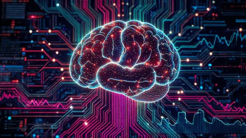 IA: cerebro digital, interfaz futurista