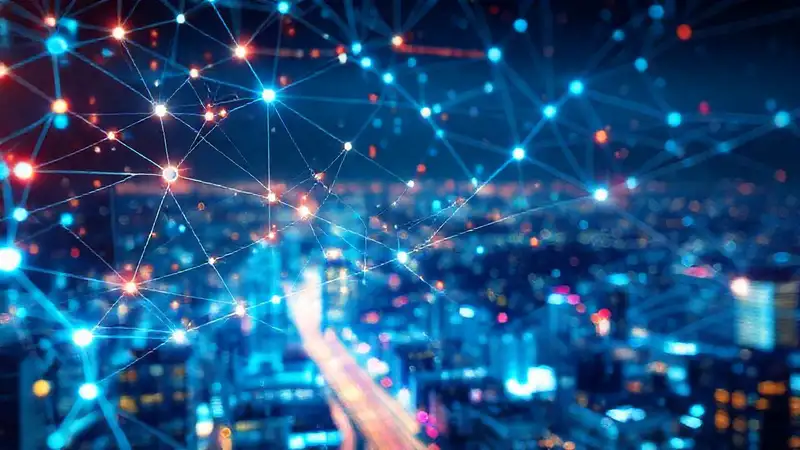 Redes neuronales digitales, visualizaciones futuristas vibrantes