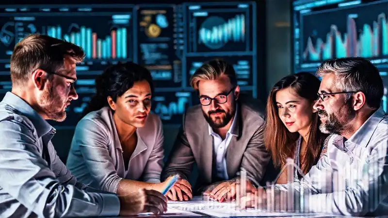 El equipo analiza datos estratégicamente