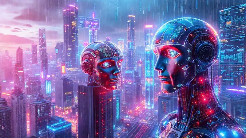 Ciudad futurista digital