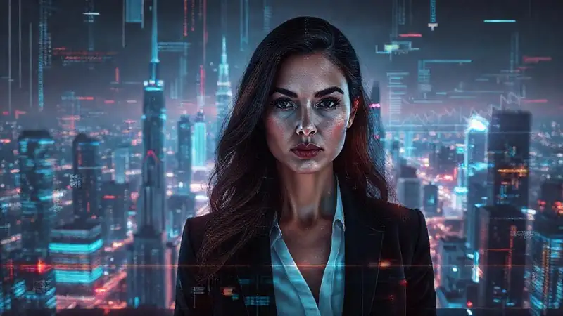 Ciudad futurista, datos y análisis digital