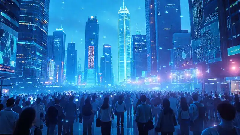 Ciudad digital futurista