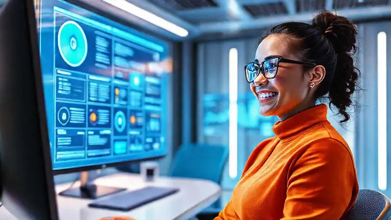 Un futuro de oficina optimista y tecnológico