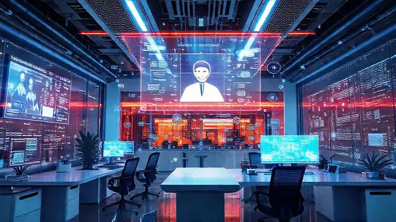 Un despacho futurista digital e interactivo