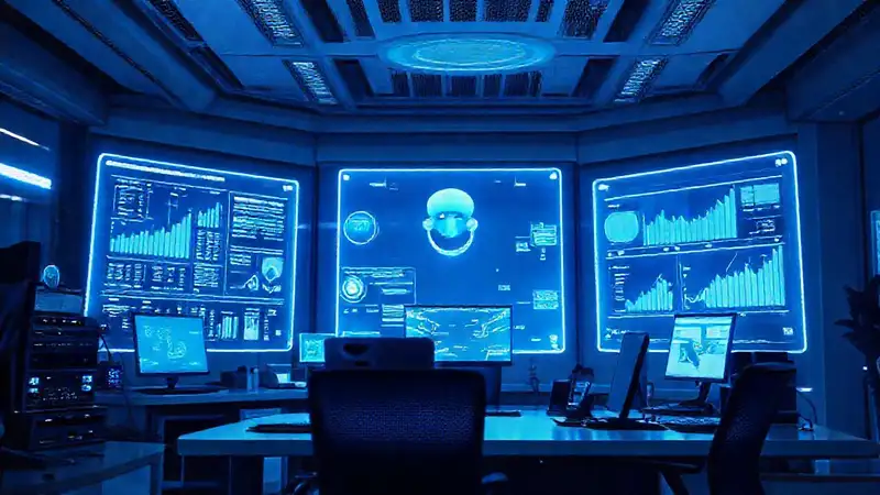 Oficina futurista, calma y productiva