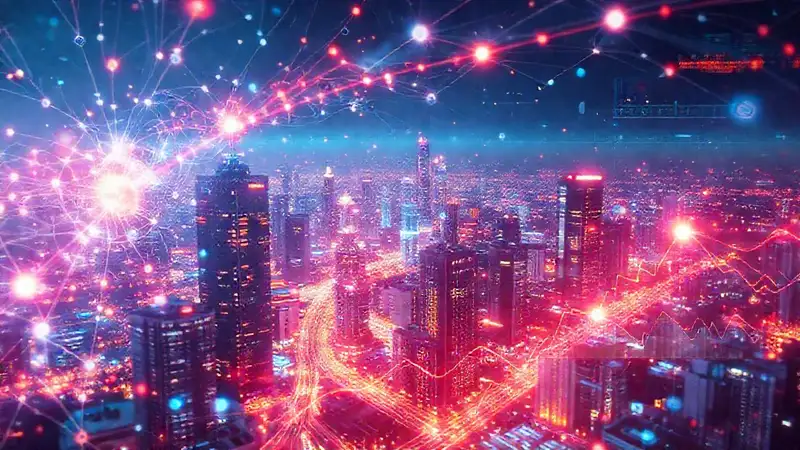 IA visualiza datos futuristas complejos
