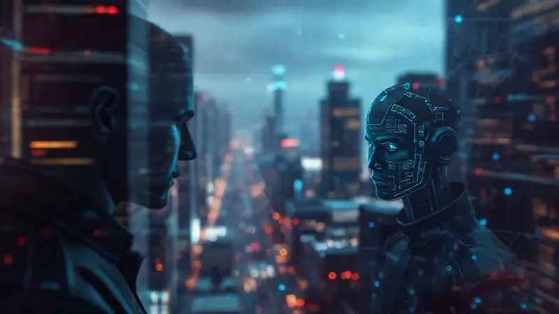 Ciudad futurista: datos, ansiedad e IA