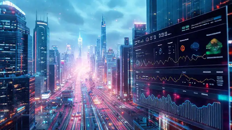 Ciudad futurista, datos y ofertas personalizadas
