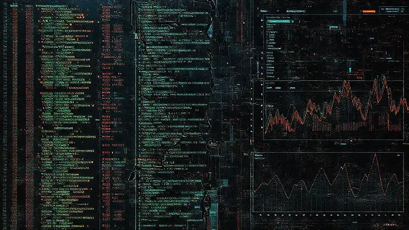 Datos digitales decadentes y confusas visualizaciones