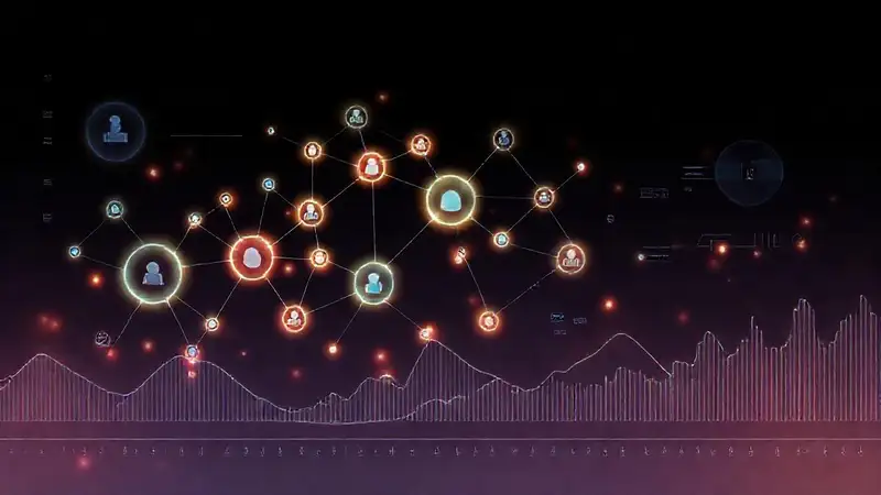 Datos consumistas visuales, futuristas y vibrantes