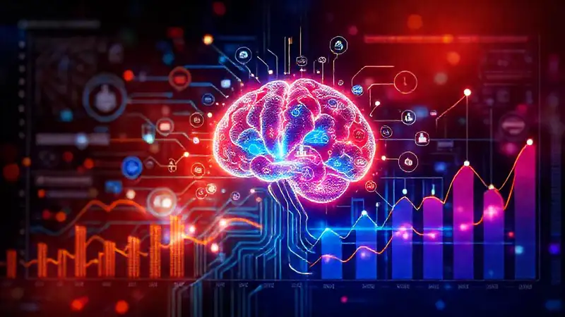 Visualización de datos futurista y profesional