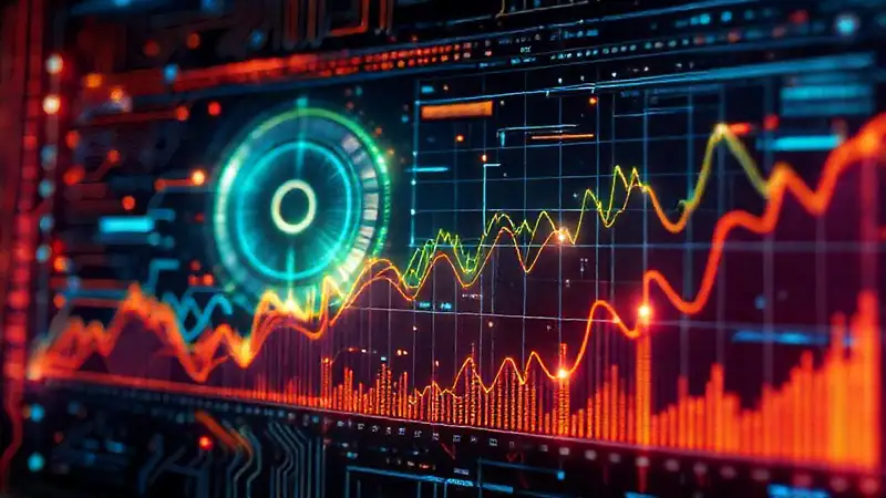 Visualización de datos futurista e inteligente