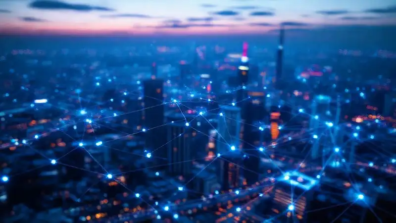 Gráficos de datos futuristas brillan calmados