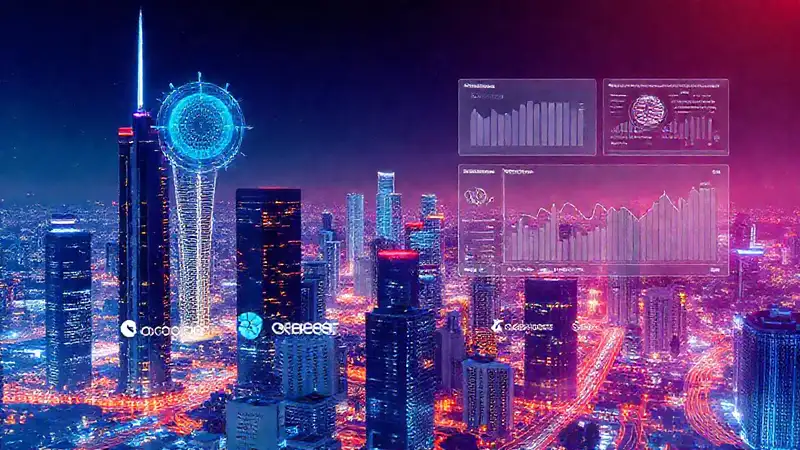 Una ciudad futurista de alta tecnología