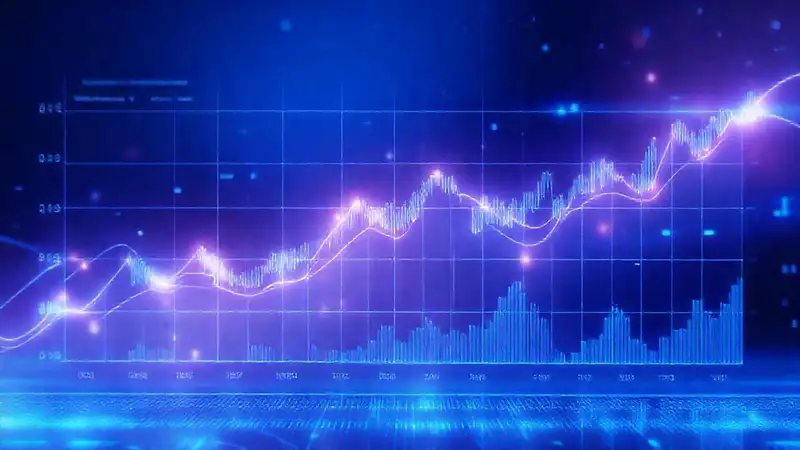 Gráfico digital de ROI futurista